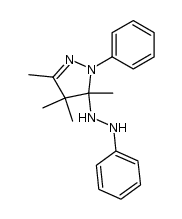 1-phenyl-5-phenylhydrazino-3,4,4,5-tetramethyl-2-pyrazoline结构式