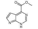 7H-吡咯并[2,3-d]嘧啶-4-羧酸甲酯结构式