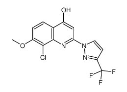 8-chloro-7-methoxy-2-[3-(trifluoromethyl)pyrazol-1-yl]-1H-quinolin-4-one Structure