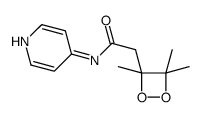 3-(N-(4-pyridino)carbamoyl)methyl-3,4,4-trimethyl-1,2-dioxetane结构式