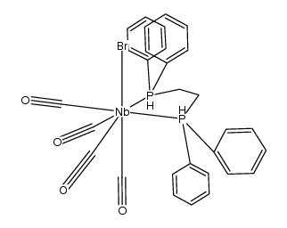 tetracarbonyl{1,2-bis(diphenylphosphino)ethane}bromoniobium结构式