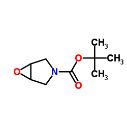 3-N-叔丁氧羰基-6-氧杂-3-氮杂二环[3.1.0]己烷结构式