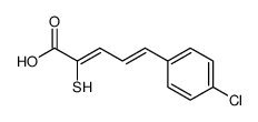 2-mercapto-5-(p-chlorophenyl)-2,4-pentadienoic acid Structure