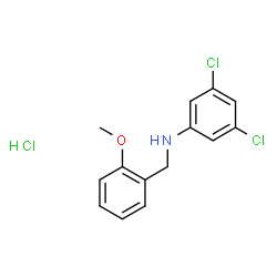 3,5-二氯-N-[(2-甲氧基苯基)甲基]苯胺盐酸盐结构式