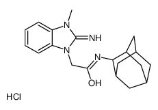 N-(2-adamantyl)-2-(2-imino-3-methylbenzimidazol-1-yl)acetamide,hydrochloride结构式