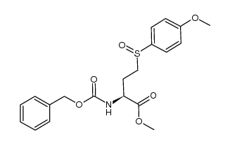 benzyl (S)-1-(methoxycarbonyl)-3-(4-methoxyphenylsulfinyl)propylcarbamate结构式