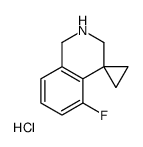 5'-fluoro-2',3'-dihydro-1'H-spiro[cyclopropane-1,4'-isoquinoline] hydrochloride结构式