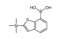 2-(三甲基甲硅烷基)苯并[b]噻吩-7-基硼酸结构式