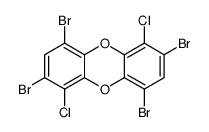 2,4,7,9-tetrabromo-1,6-dichlorodibenzo-p-dioxin Structure