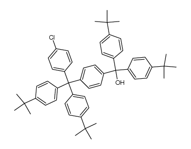 (4-(bis(4-(tert-butyl)phenyl)(4-chlorophenyl)methyl)phenyl)bis(4-(tert-butyl)phenyl)methanol Structure
