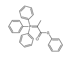 2-(triphenylphosphoranylidene)propanethioic acid S-phenyl ester结构式