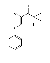 (Z)-3-bromo-1,1,1-trifluoro-4-(4-fluoro-phenylsulfanyl)-but-3-en-2-one Structure