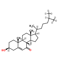 3-羟基-5-胆固醇-7-酮-d7结构式