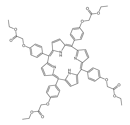 5,10,15,20-tetrakis[4-(carboethoxymethyleneoxy)phenyl]porphyrin结构式