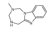 2-methyl-2,3,4,5-tetrahydro-1H-benzo[4,5]imidazo[1,2-e][1,3,5]triazepine结构式