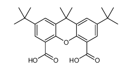 2,7-二叔丁基-9,9-二甲基氧杂蒽-4,5-二羧酸结构式