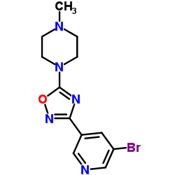 1-[3-(5-Bromo-3-pyridinyl)-1,2,4-oxadiazol-5-yl]-4-methylpiperazine Structure