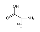 D-丙氨酸-3-13C结构式