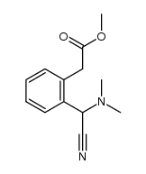 2-(methoxycarbonylmethyl)-α-(dimethylamino)phenylacetonitrile结构式