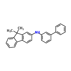 2-(3-联苯基)氨基-9,9-二甲基芴结构式