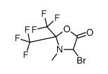 4-bromo-3-methyl-2,2-bis(trifluoromethyl)-1,3-oxazolidin-5-one Structure