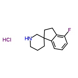 4-Fluoro-2,3-dihydrospiro[indene-1,3'-piperidine] hydrochloride (1:1) Structure