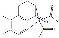 N,N'-(3-氟-4-甲基-8-氧代-5,6,7,8-四氢萘-1,7-二基)二乙酰胺结构式