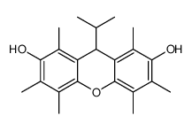 1,3,4,5,6,8-hexamethyl-9-propan-2-yl-9H-xanthene-2,7-diol Structure