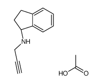 acetic acid,(1R)-N-prop-2-ynyl-2,3-dihydro-1H-inden-1-amine结构式