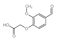 (4-甲酰基-2-甲氧基苯氧基)乙酸结构式