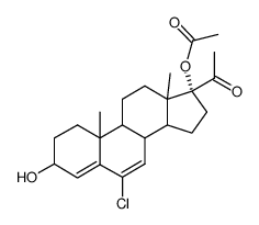 (17R)-17-acetyl-6-chloro-3-hydroxy-10,13-dimethyl-2,3,8,9,10,11,12,13,14,15,16,17-dodecahydro-1H-cyclopenta[a]phenanthren-17-yl acetate Structure