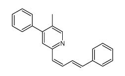 5-methyl-4-phenyl-2-(4-phenylbuta-1,3-dienyl)pyridine结构式