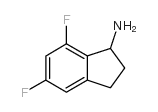 5,7-二氟-2,3-二氢-1H-茚-1-胺结构式
