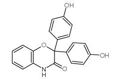 2,2-bis(4-hydroxyphenyl)-4H-1,4-benzoxazin-3-one Structure