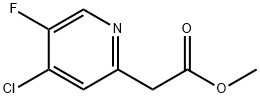 2-(4-氯-5-氟吡啶-2-基)乙酸甲酯结构式