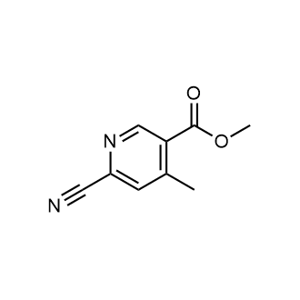 6-氰基-4-甲基-吡啶-3-羧酸甲酯结构式