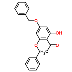 2-乙酰基-3,5-双(苄氧基)苯酚结构式