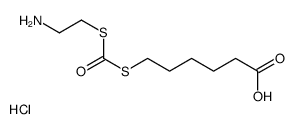 6-(2-aminoethylsulfanylcarbonylsulfanyl)hexanoic acid,hydrochloride结构式