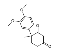 4-(3,4-dimethoxyphenyl)-4-methylcyclohexane-1,3-dione Structure