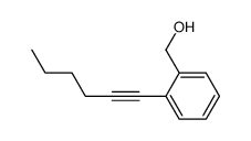 [2-(hex-1-yn-1-yl)phenyl]methanol结构式