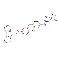 Fmoc-4-(Boc-氨基)-D-苯丙氨酸结构式