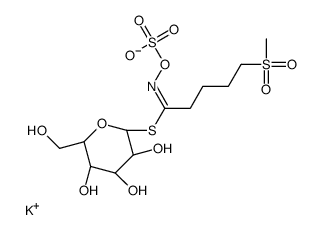 beta-d-Glucopyranose, 1-thio-, 1-[5-(methylsulfonyl)-N-(sulfooxy)pentanimidate], monopotassium salt structure