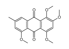 1,2,4,5-Tetramethoxy-7-methyl-9,10-anthracenedione结构式