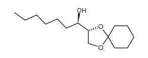 (R)-1-((R)-1,4-dioxaspiro[4.5]decan-2-yl)heptan-1-ol Structure