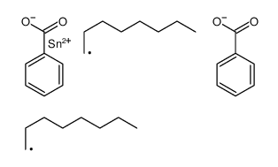 Dioctyltin(IV)dibenzoate结构式