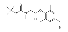 4-(bromomethyl)-2,6-dimethylphenyl N-(tert-butoxycarbonyl)-N-methylglycinate Structure