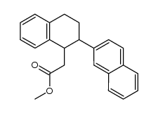 2-[Naphthyl-(2)]-1-methoxycarbonylmethyl-tetralin Structure