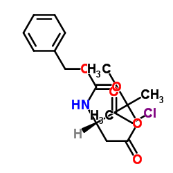 2-Methyl-2-propanyl (3S)-3-{[(benzyloxy)carbonyl]amino}-5-chloro-4-oxopentanoate Structure