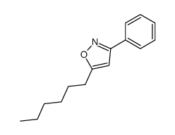 5-hexyl-3-phenyl-1,2-oxazole Structure