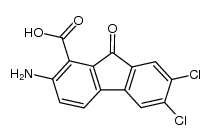 2-Amino-6,7-dichloro-9-oxofluoren-1-carbonsaeure结构式